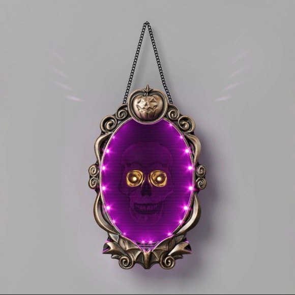 15” Light Up Emerging Skull Frame Halloween Decorative Prop Indoor Window Hanger - Picture 1 of 15